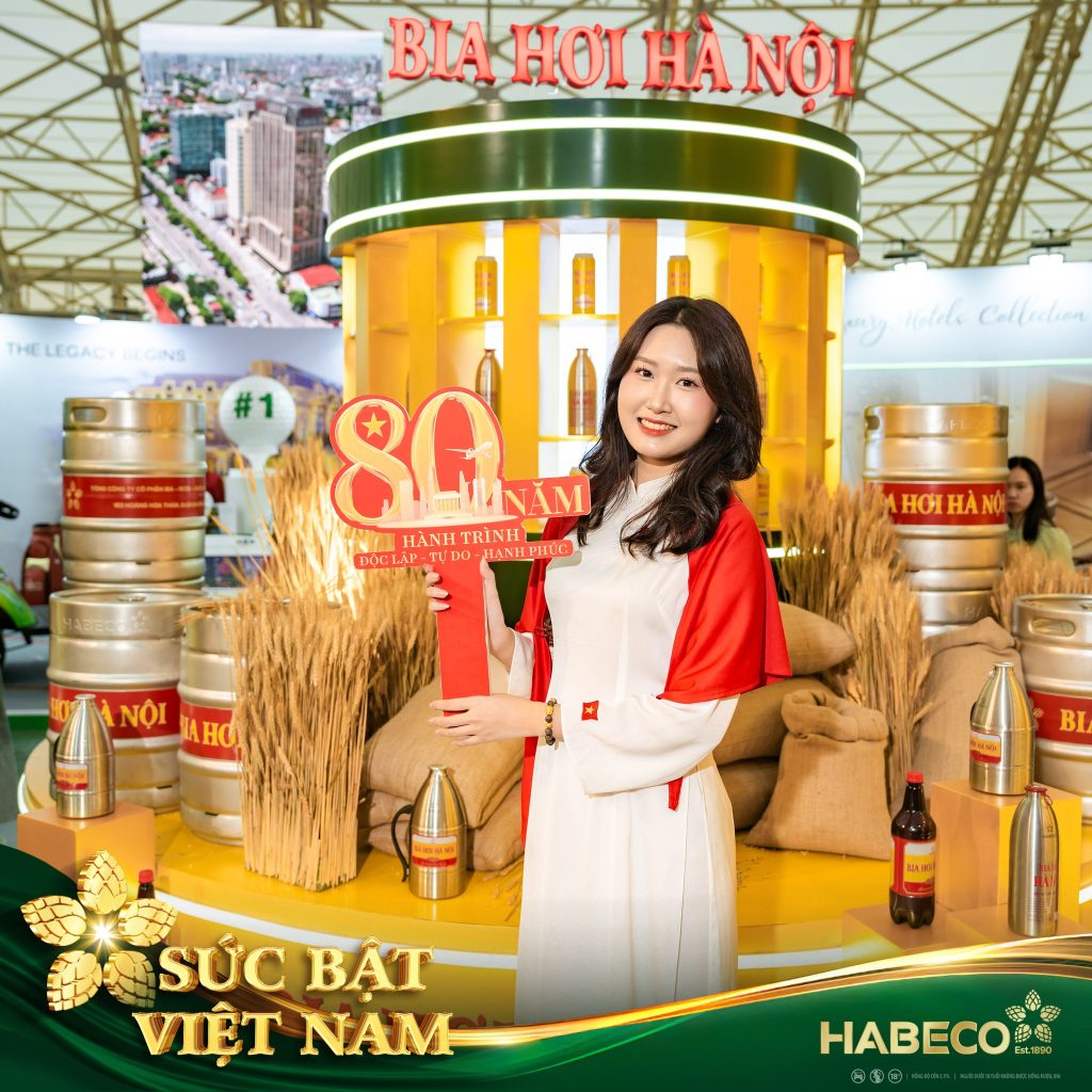 Không gian trưng bày “HABECO - Sức bật Việt Nam” nổi bật giữa triển lãm và thu hút