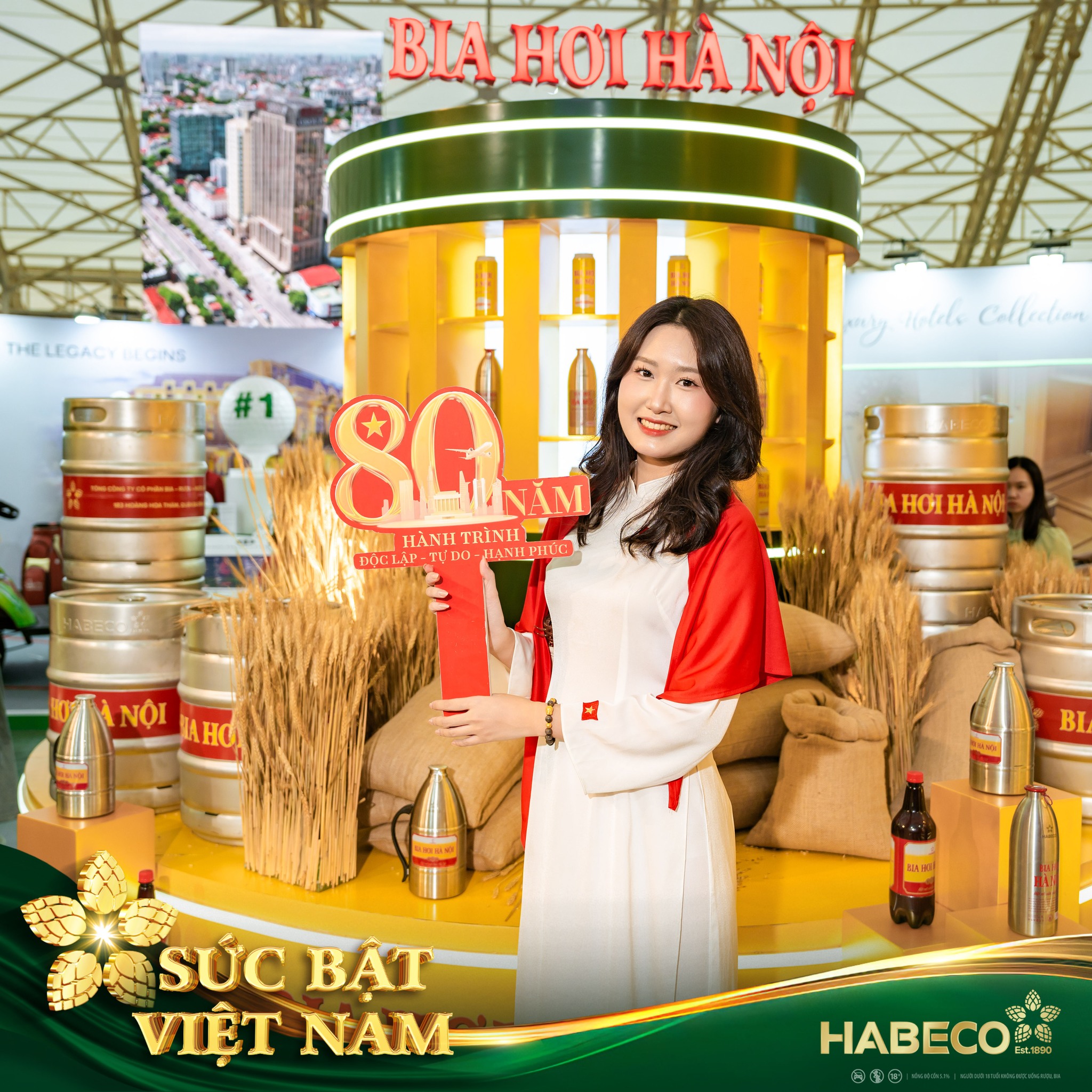 Không gian trưng bày “HABECO - Sức bật Việt Nam” nổi bật giữa triển lãm và thu hút